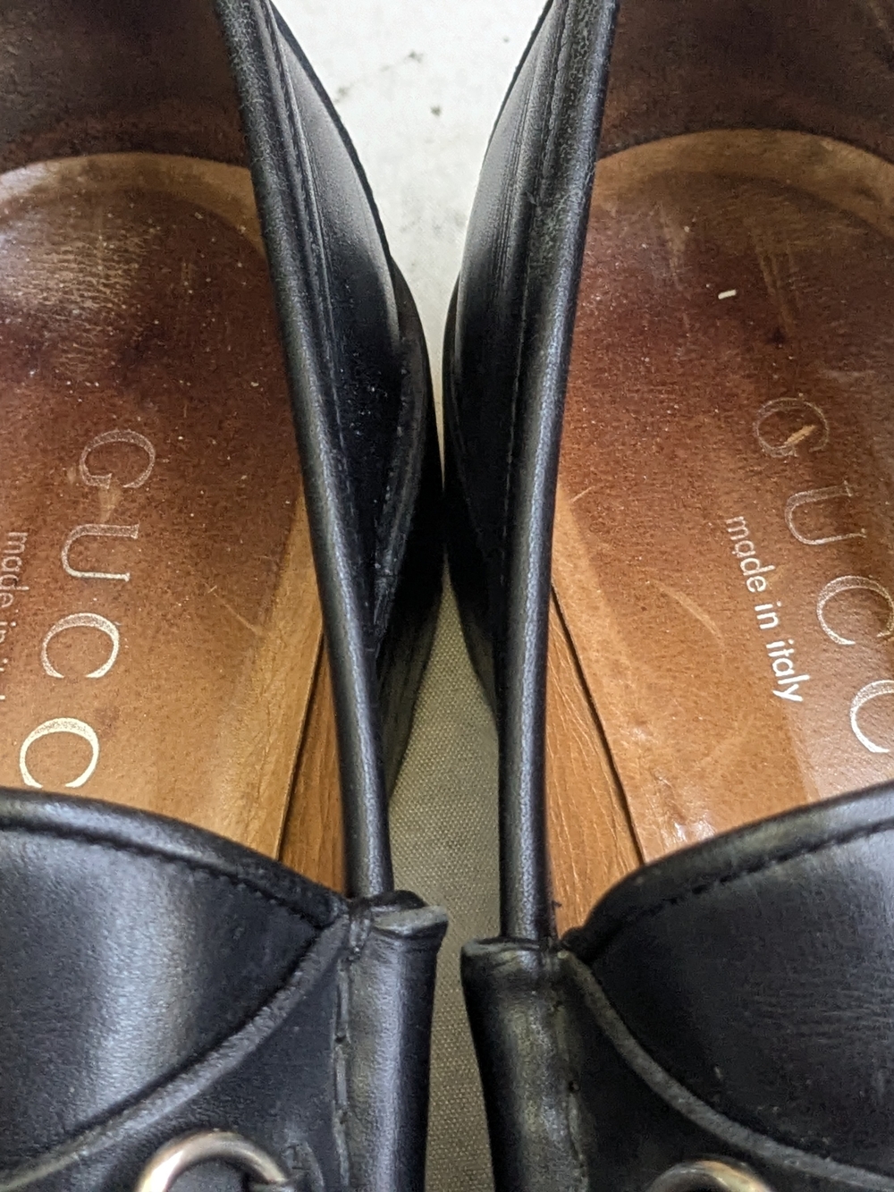 Gucci Black Leather Loafers with Silver Horsebit Black US 10.5 Men - Picture 2 of 16